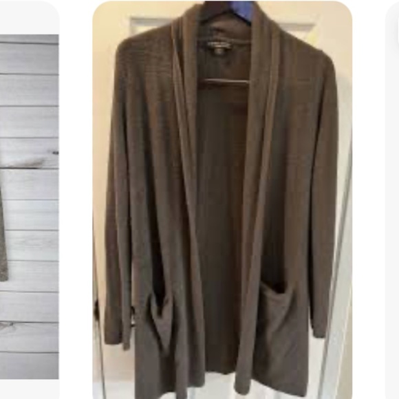 EUC, Barefoot Dreams Bamboo Chic Lite cardigan, Mocha XS, MSRP $178  - Picture 2 of 9